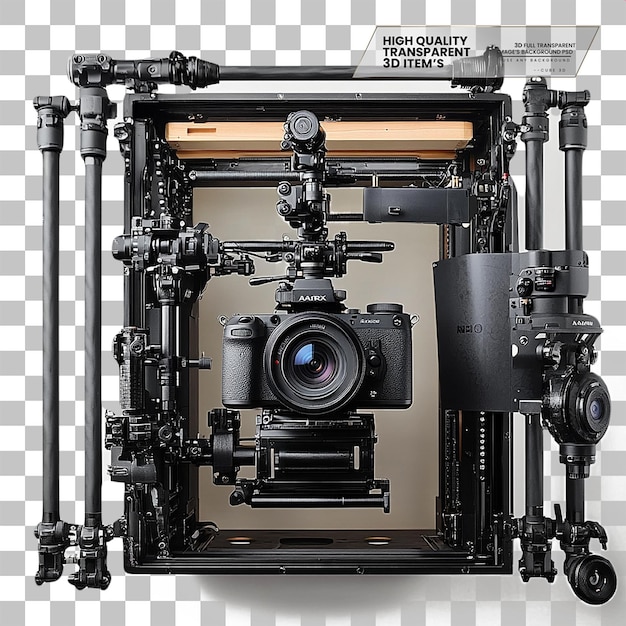 Professional cinematographer operating camera on set